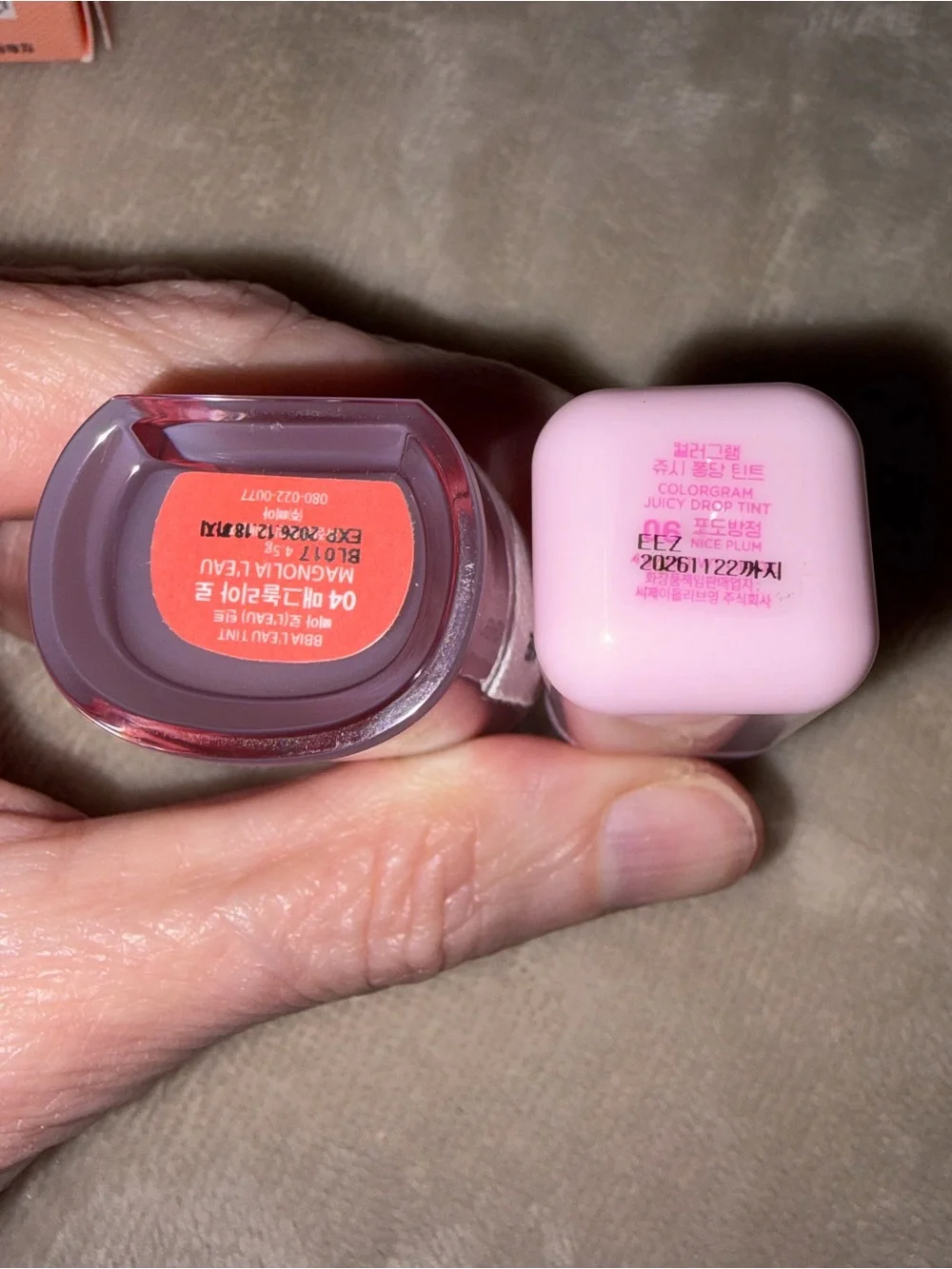 Colorgram Juicy Drop Tint (06 Nice Plum) & BBIA L'Eau Tint (Magnolia) Lip Bundle
